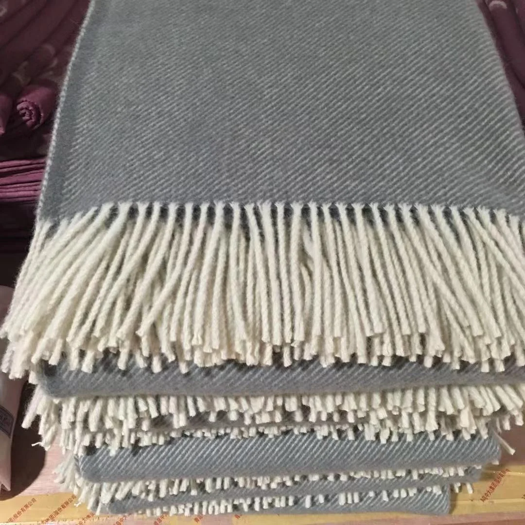 Custom Fire Retardant Wool Blanket 100 Modacrylic Jacquard Airline