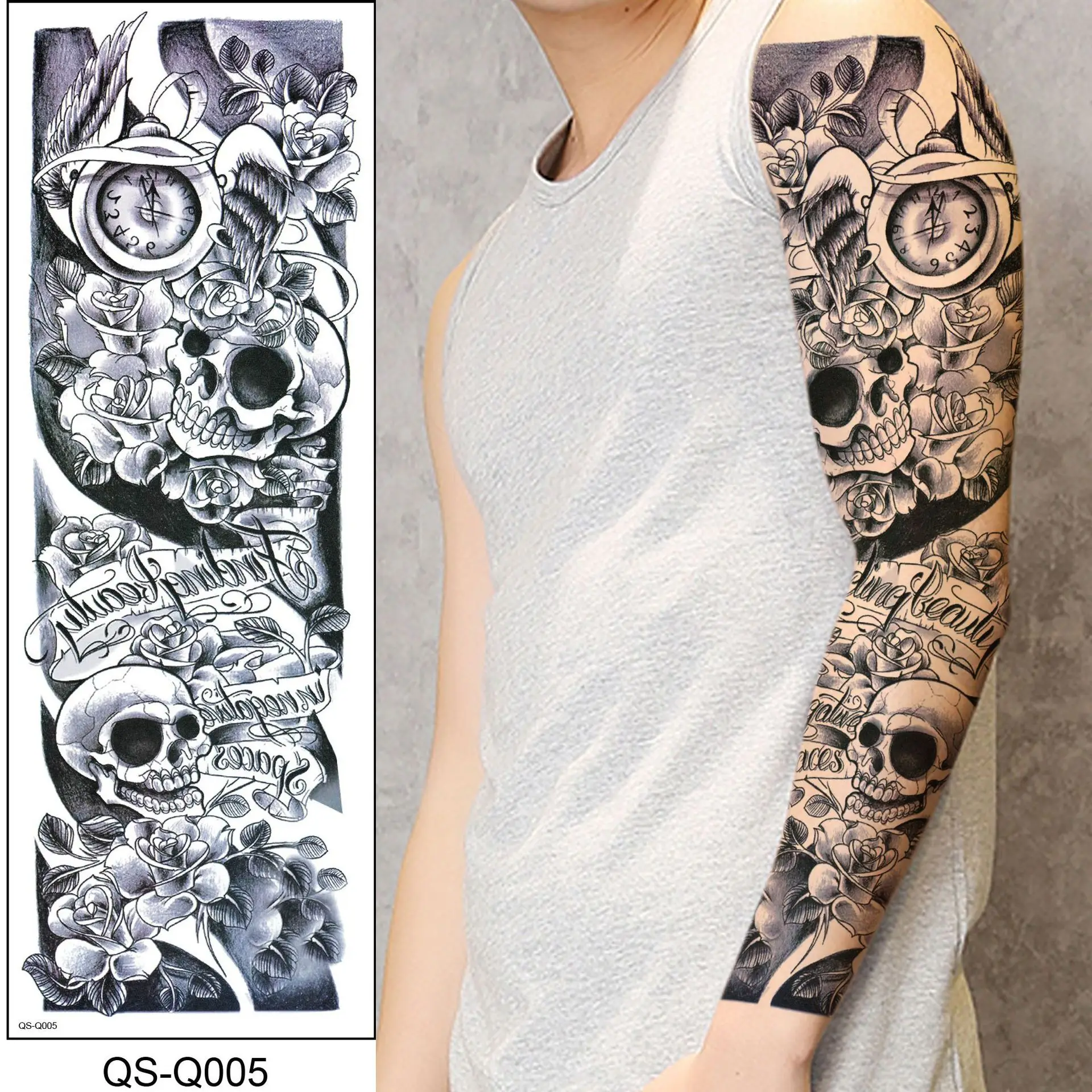 Skull Fake Arm Tattoos - Tattoos For Fun