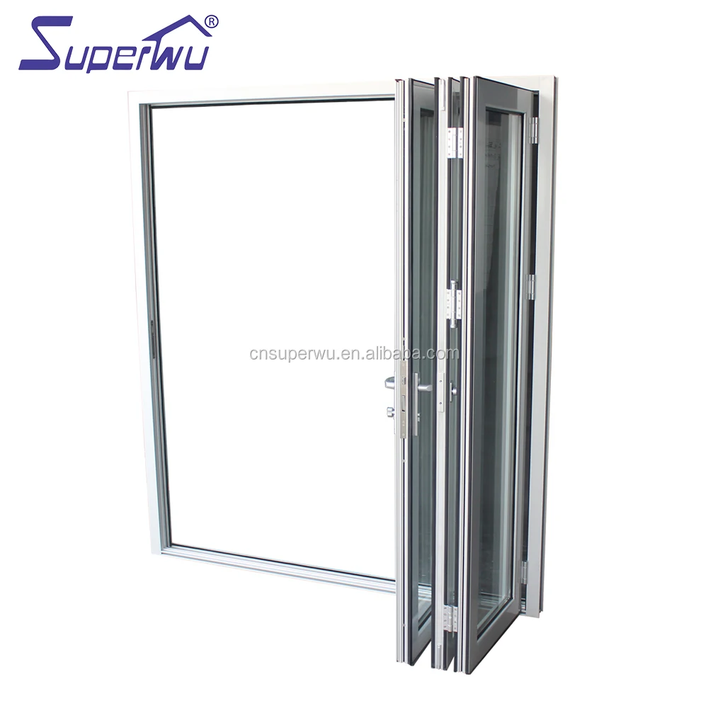 Customized soundproof aluminum glass folding/ bifold/ bi folding door