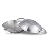 Hotsale NOBO high quality stainless steel korean cook restaurant serving wok for camping
