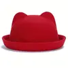 54cm 57cm Foldable Artificial Wool Felt Winter Hat Cap for Girl Boy Teenager