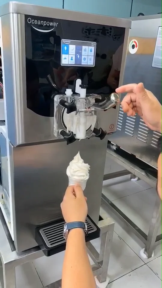 Oceanpower Ne1115el Machine For Make Ice Cream Countertop Ice Cream Machine Commercial Soft Ice