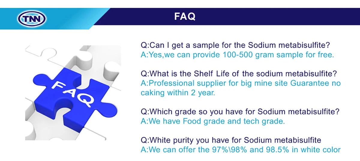 Food additives sodium pyrosulfite/sodium metabisulfite powder