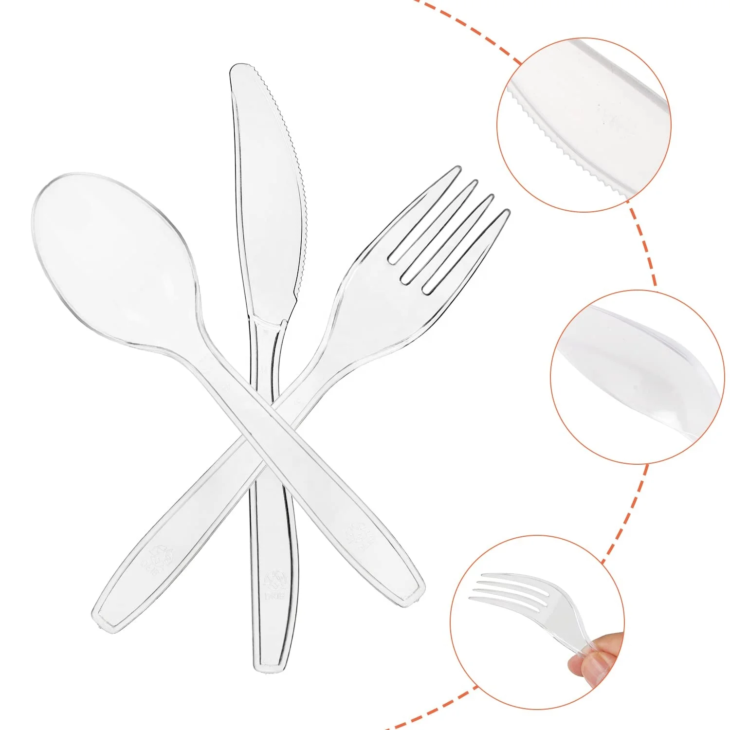 Disposable Oem Pp/ps/pla Flatware Cutlery Sets Plastic Spoon Fork And Knife Kit Disposable