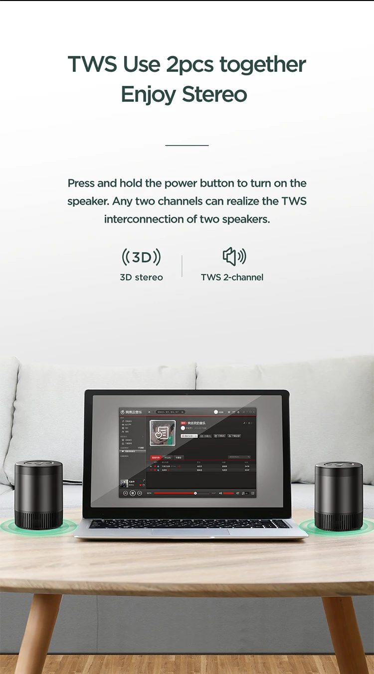 Joyroom Portable Wireless Bluetooth Speaker Mini Sound With Mirco phone TF Function - ANKUX.COM
