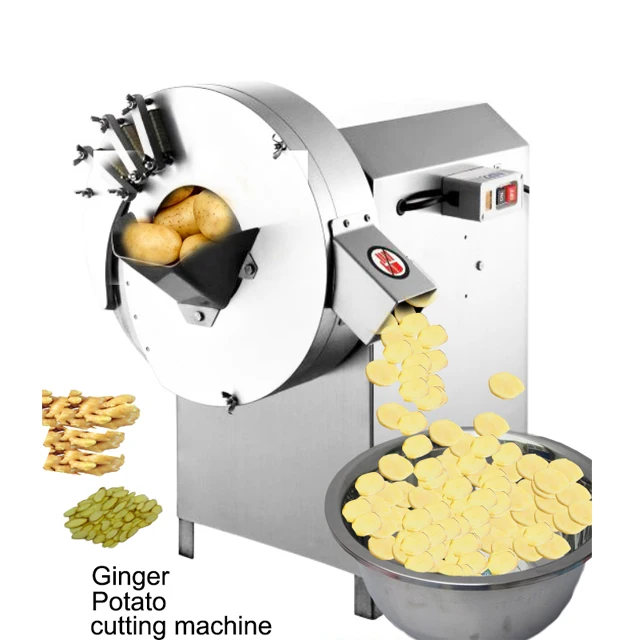 Commercial Électrique De Coupe Trancheuse De Gingembre Tranche De Pomme De Terre Chred Machine