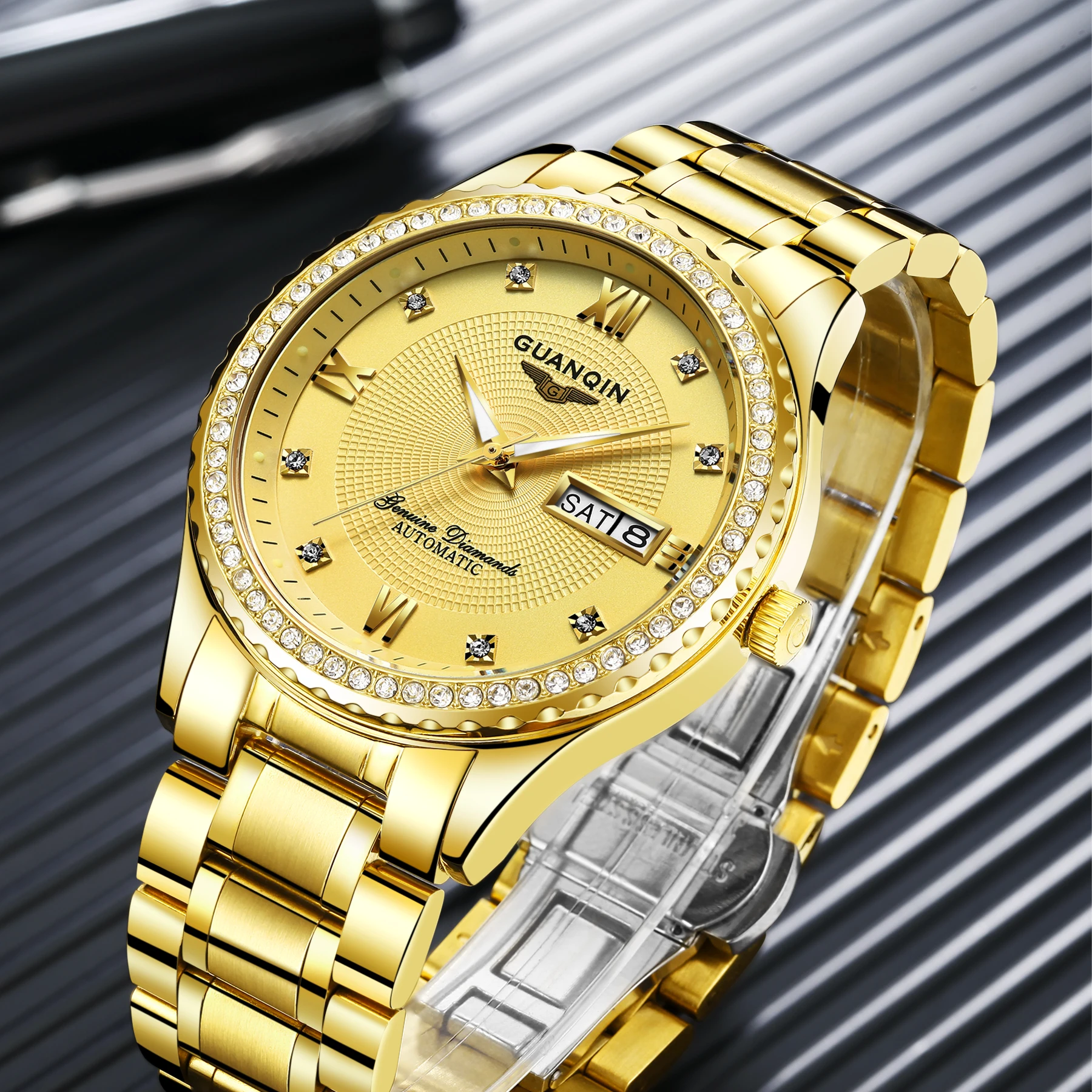 Mens Watches Luxury Stainless Steel Waterproof Automatic Watch Men Business Machinery Sport Watch