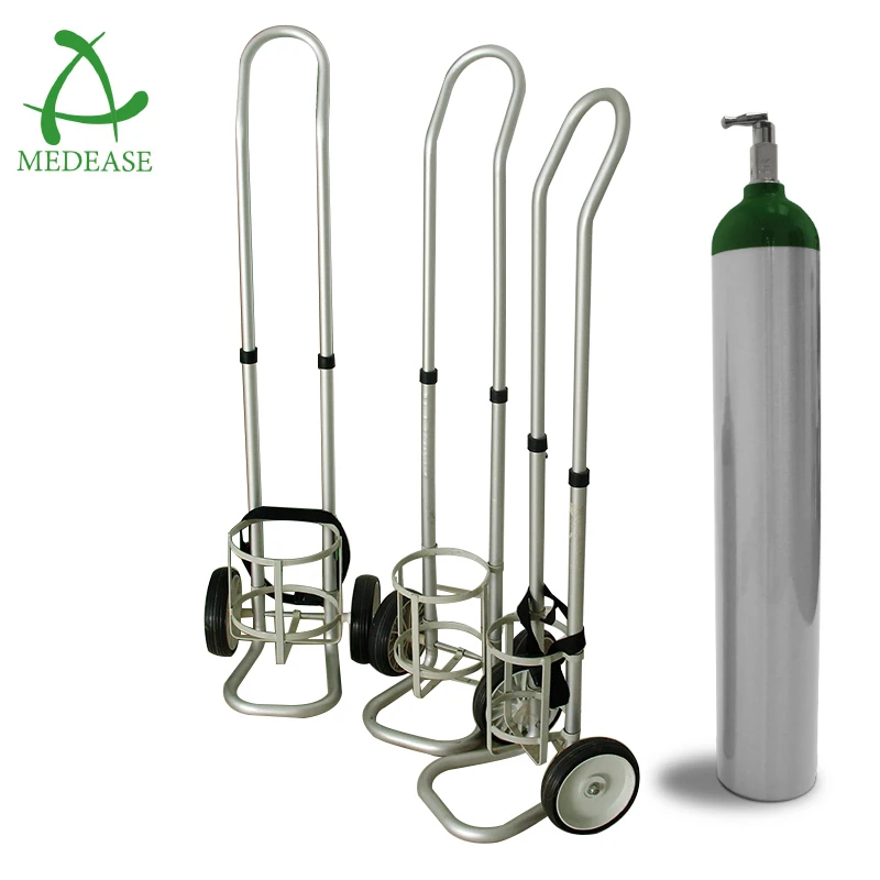 Height Adjustable Trolley Designed To Carry Oxygen Cylinders A Metal ...