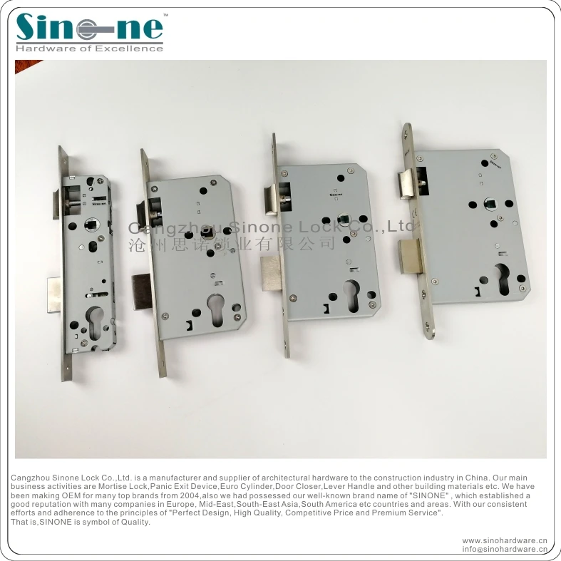 Euro Standard 92mm Din Mortise Narrow Latch Lock 30mm Backset Ss304