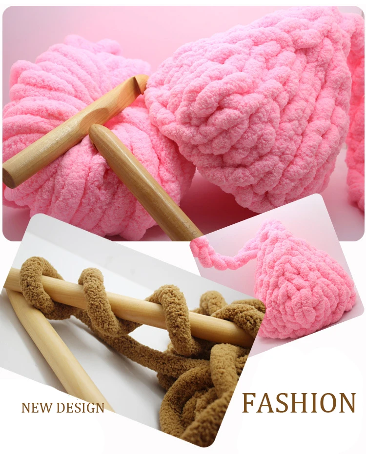 Factory Chenille Yarn Chunky Bulky Thick Crochet Thread Super Soft