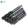 5pcs HSS6542 nitriding M3-M8 spiral fluted groove screw tap of square thread metric plug hand drill set