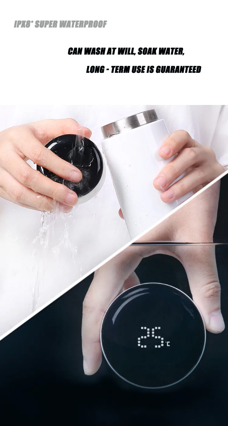 Premium Ss304 Smart Water Thermal Flask Vacuum Cup Reminder Ring
