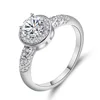 Hot Sale Classic Luxury Design Full Rhinestone Shiny CZ Micro Paved Cubic Zircon Infinity Wedding Ring for Women