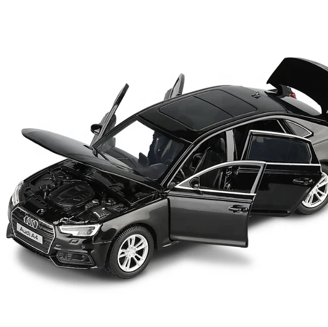 Audi A4 1:32 Scale Model Car Diecast Vehicle Toy Kids Collection Gift Black