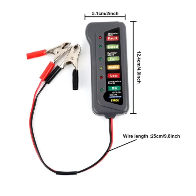 Best Selling Auto Battery Tester 12v Car Digital Battery Tester With 6