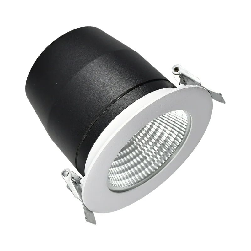 Factory Wholesale Ip20 CE RoHS Certified  Recessed Round COB Down lights Switch Control Tricolor Changeable LED Downlight