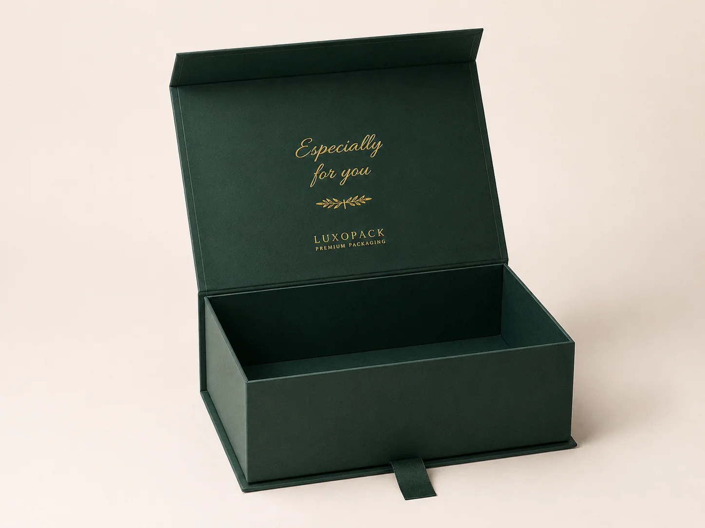 Luxury Magnetic Gift Box Interior Gold Foil Print botanical packaging China factory direct