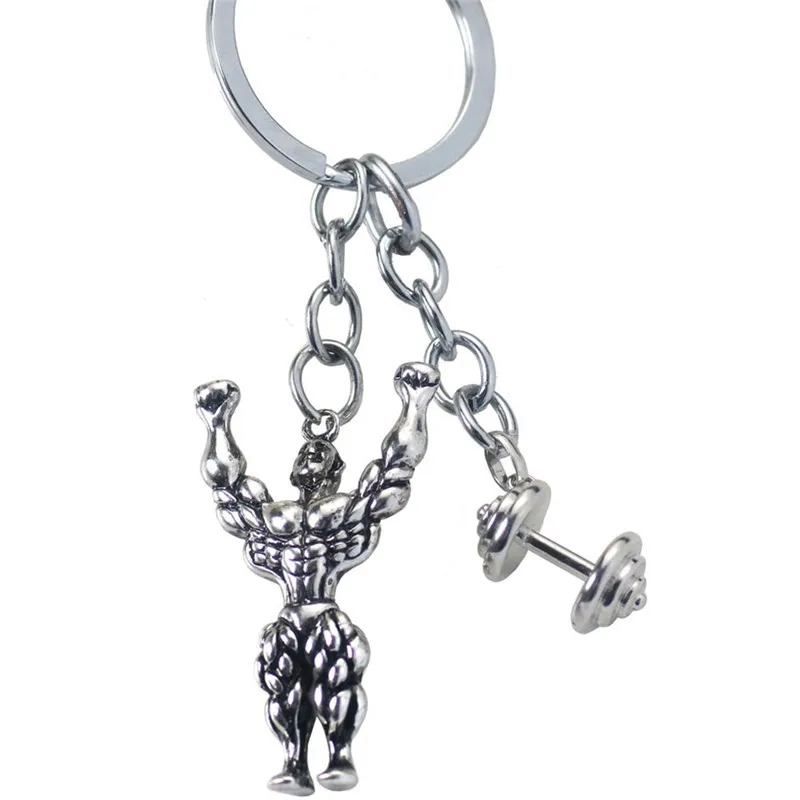 Xinxing Fashion Accessories Key Chain Mini Dumbbell Discus Barbell