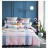 Washable 100% cotton home textiles bedding article 4pcs bedsheets printed pink bedding set