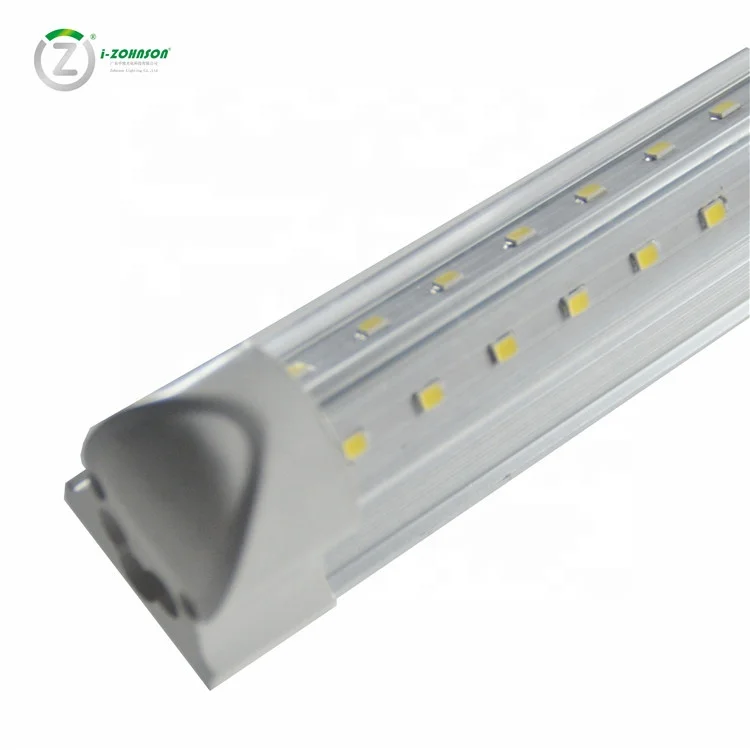 DLC listed v shape integrated 2 Feet 18w T8 led tube light fixture 6500K