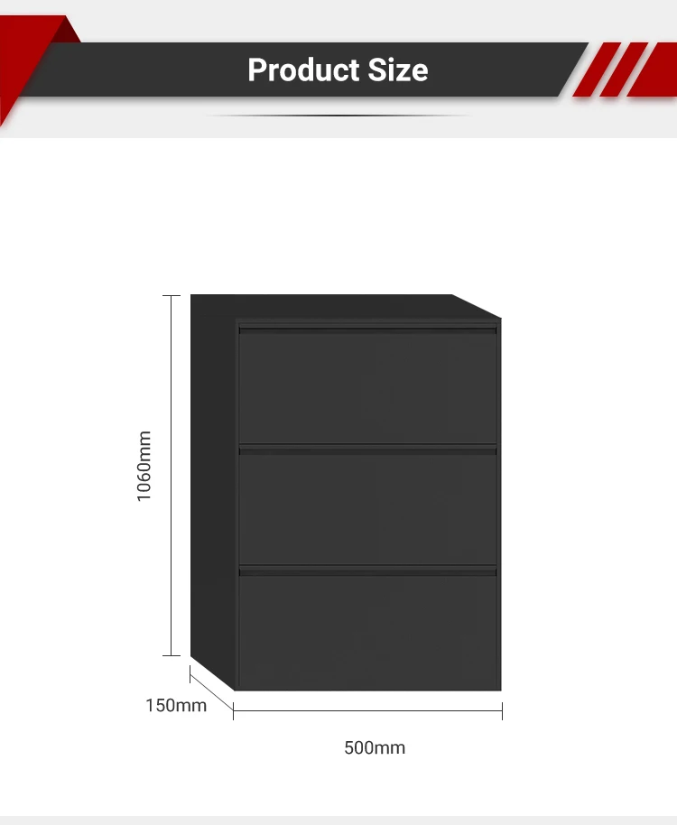 Modern Wall Mounted Shoe Rack Shoe Storage Metal Footwear Cupboard 3 Drawer Display