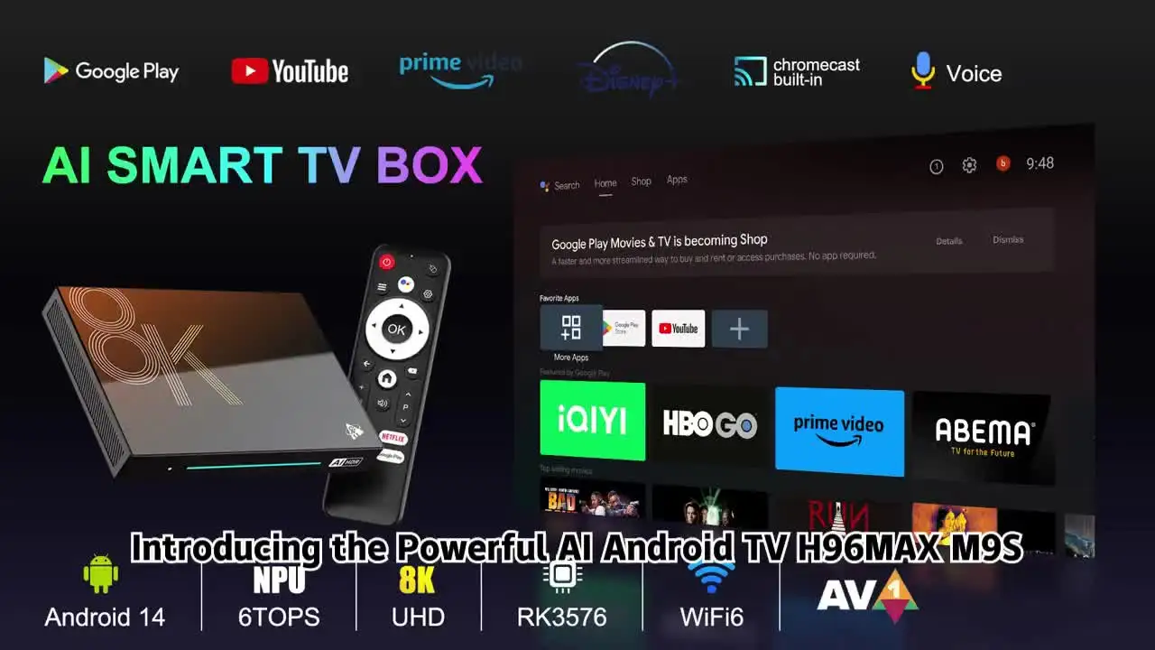 テレビ Full Android Ai Box Android 10.0 TV Box, T95 Android Box 4GB RAM 64GB ROM Allwinnner