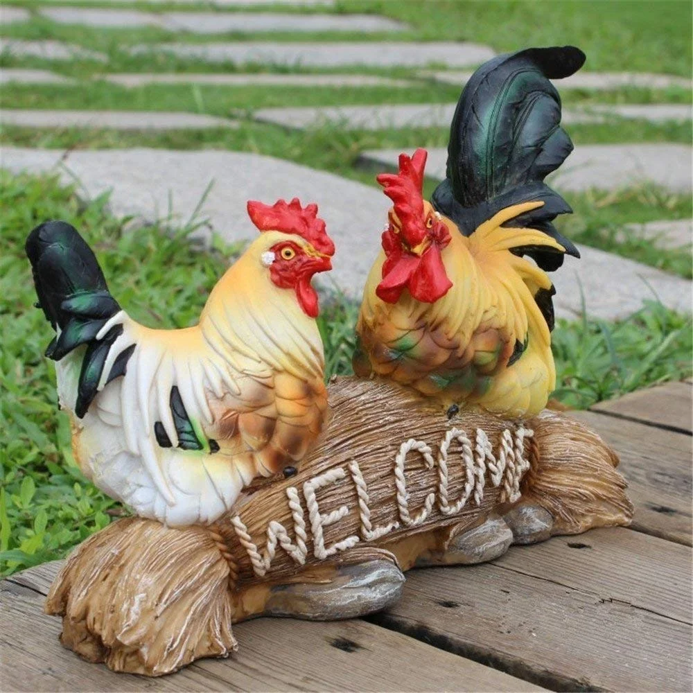 Custom Design Outdoor Yard Ornament Hen Chicken Figurine Statue