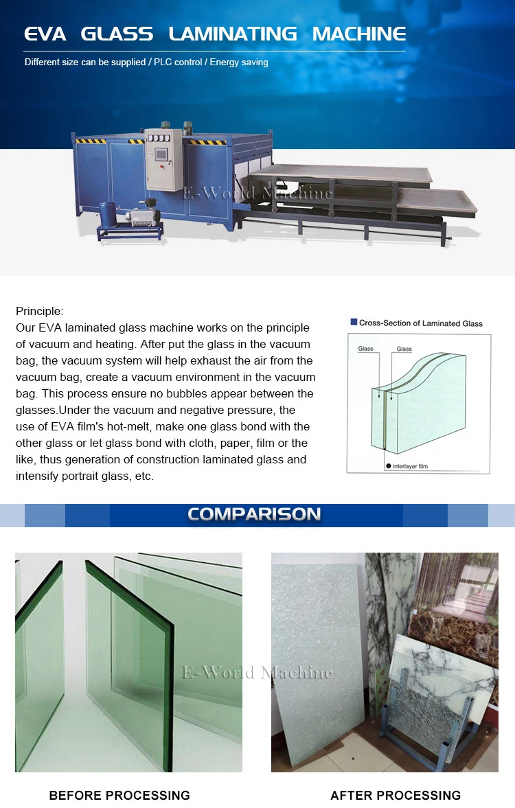 Double Insulation System One Working Station Two/Three/Four/Five Working Layers Laminated Glass Machine