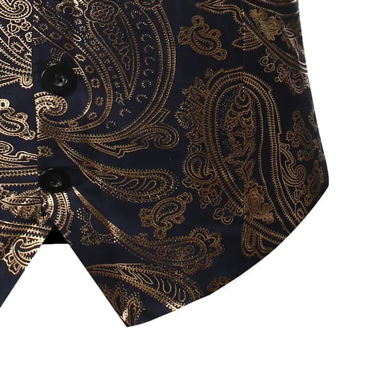 Factory Price Wholesale Custom Wholesale Mens 100 Polyester Vest Floral Designer Steampunk Waistcoats