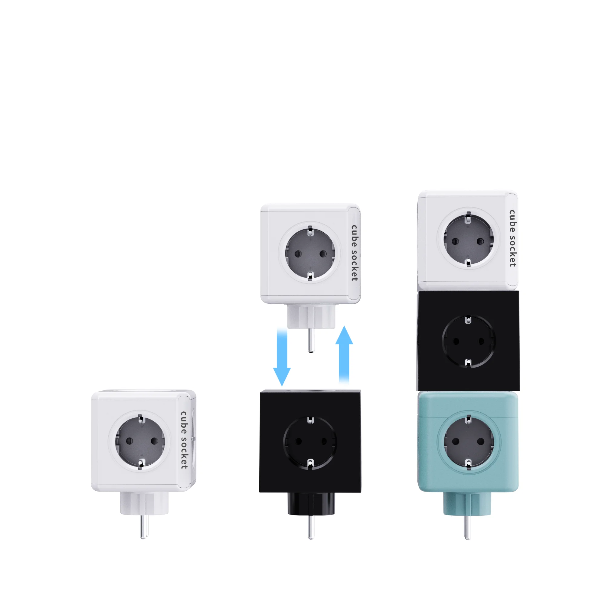 Portable USB Power Cube Socket Strip Cost-Effective 16A Rated Current ...