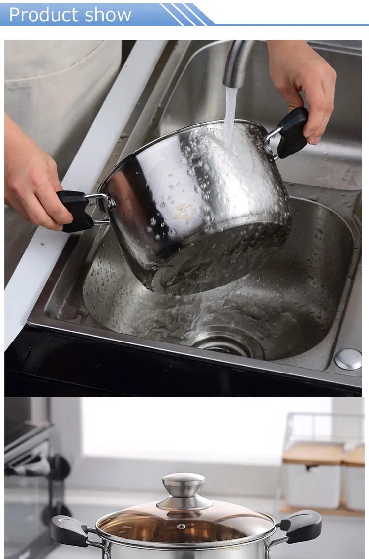 Hot sale professional kitchen stock pot kitchenware set stainless steel soup pot