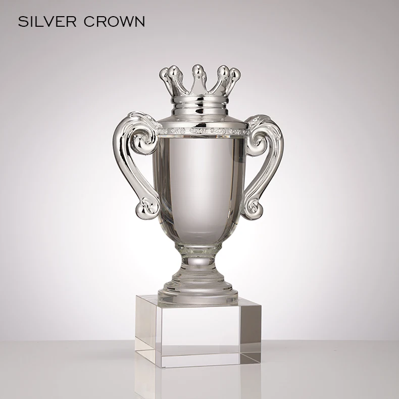 High Quality K9 Crystal Resin Trophy Basketball League Champion Award Crown Crafts Trophy factory