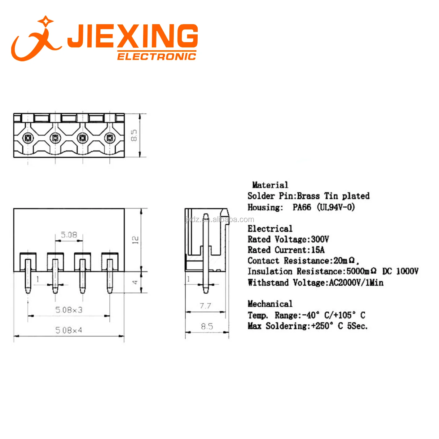 Kf2edgk 5.08mm Curved Straight Pin Socket Pcb Plug-in Terminal Block 2 ...