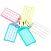 PVC material Plastic Key Tags with Split Ring Label Window, Assorted Colors Key Rings Key Tags