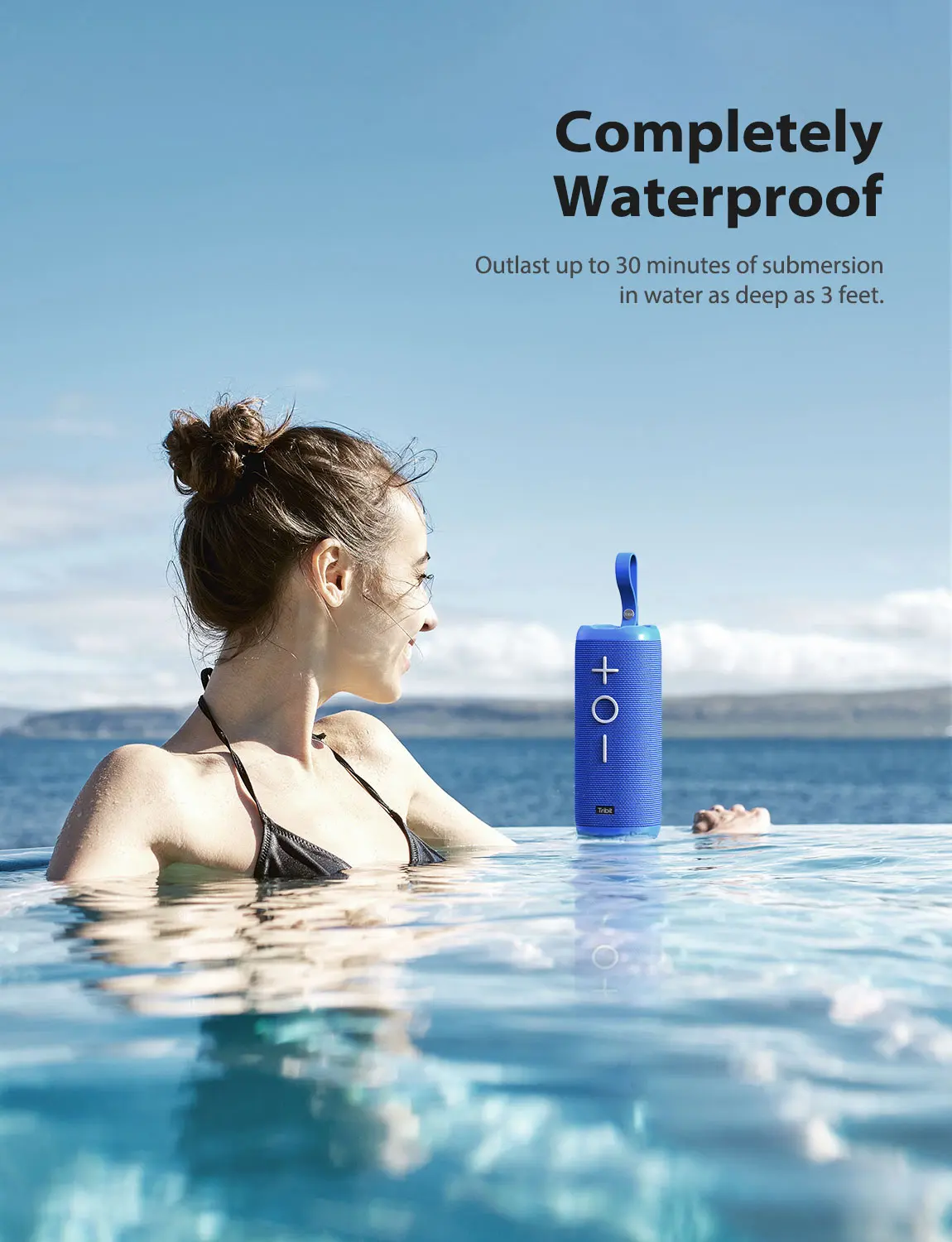 Tribit StormBox Waterproof Speaker Bluetooth Portable Speaker Louder Volume 24W Bold 360 Degree Sound with Super Bass - ANKUX.COM
