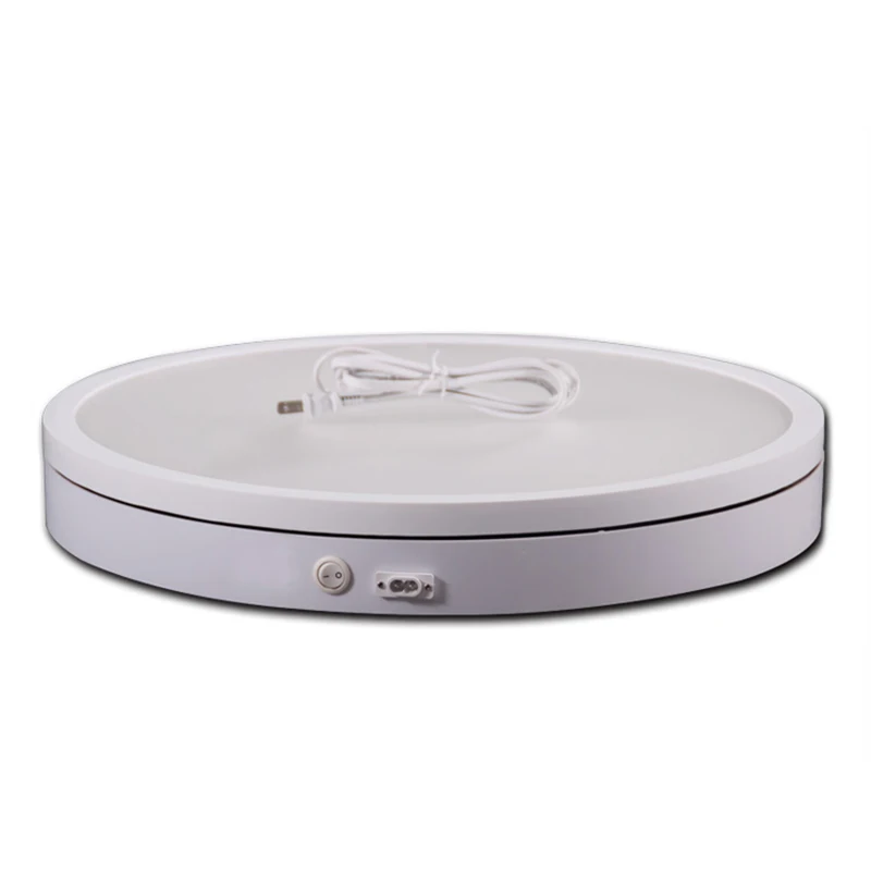Turntablebkl White 360 Degree Electric Turntable,For Small Product Display Warehouse Racks Turn