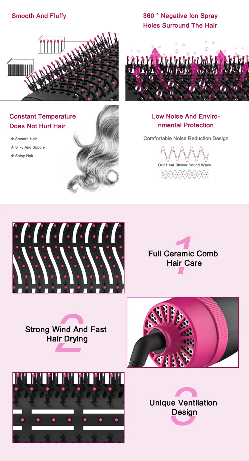 amazon best sellers Hot selling Hair Dryer and Styler One step Hot air Brush Hair Brush Rotating Styler