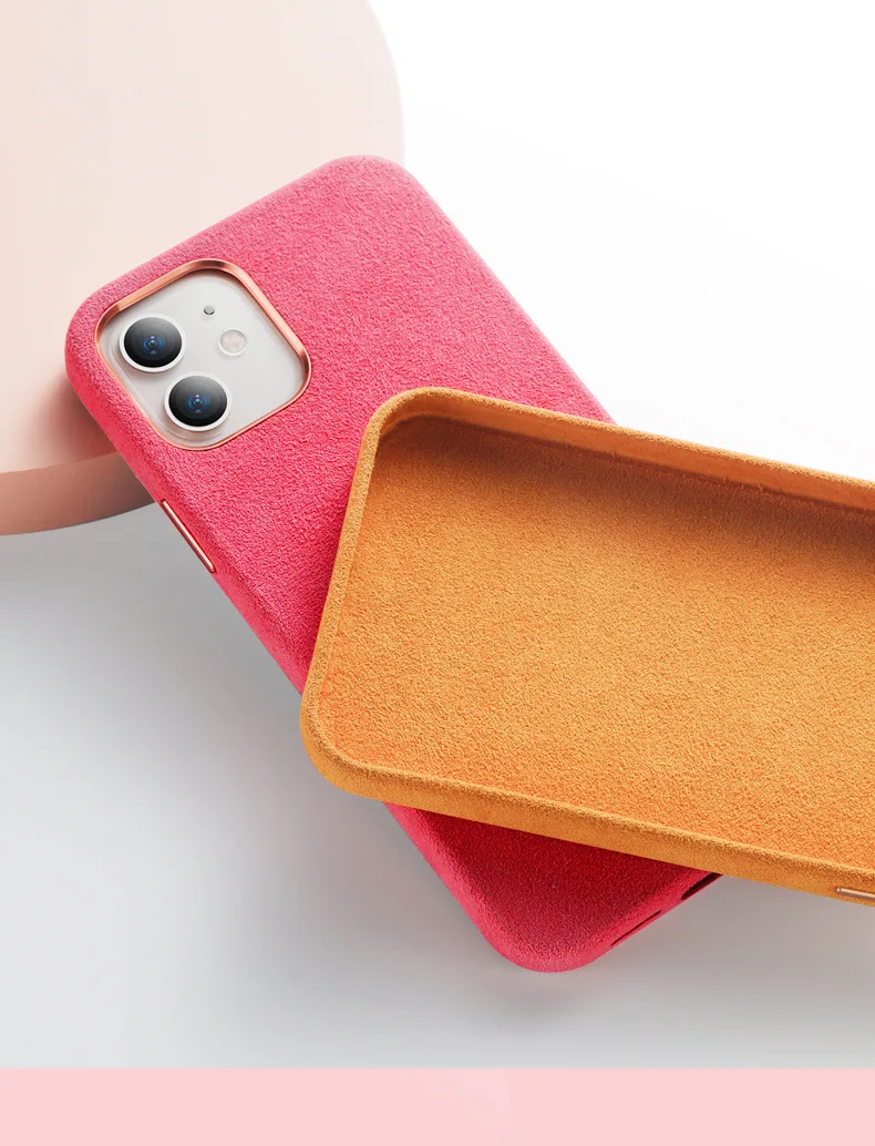 Tenchen Luxury Suede Soft Case For Iphone 12 11 Pro Max 7 8plus X