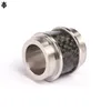 Stainless steel Jewelry with carbon fiber Charm Beads for DIY Bracelet