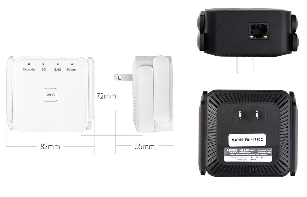 Rohs Router 1200Mbps Dual Band 802.11n Wireless WiFi Signal Extender & ROHS ...