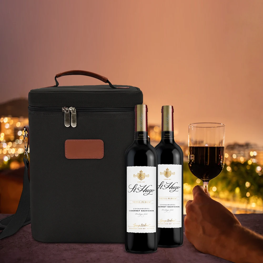 Custom Leather Insulated Cooler Bag Wine Carrier Bag Buy Hot