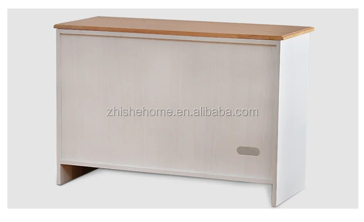 wood storage cabinet with casters