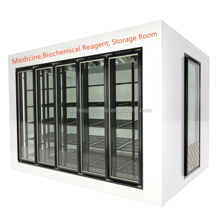 Walk In Cooler Refrigerator Glass Door With Aluminum Frame