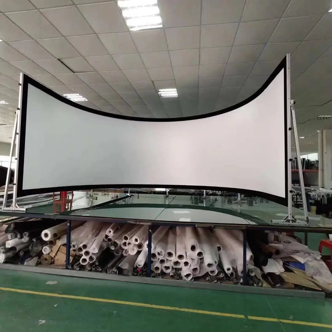 300inch Curved Movie Screen With Projector Support Easy To Install 360