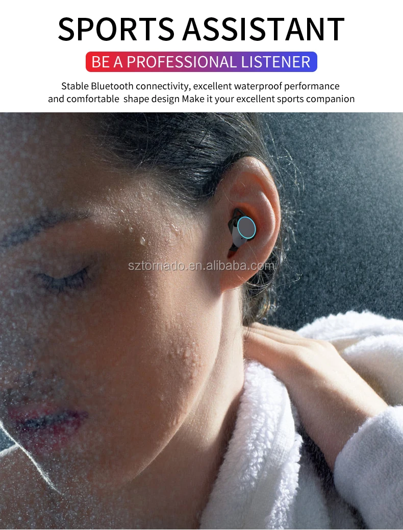 Tindeala 3300mAh Type-c PowerBank LED Display IPX7 Waterproof Touch In-Ear Earbuds TWS 5.0 Bluetooth Stereo Wireless Earphone - ANKUX.COM