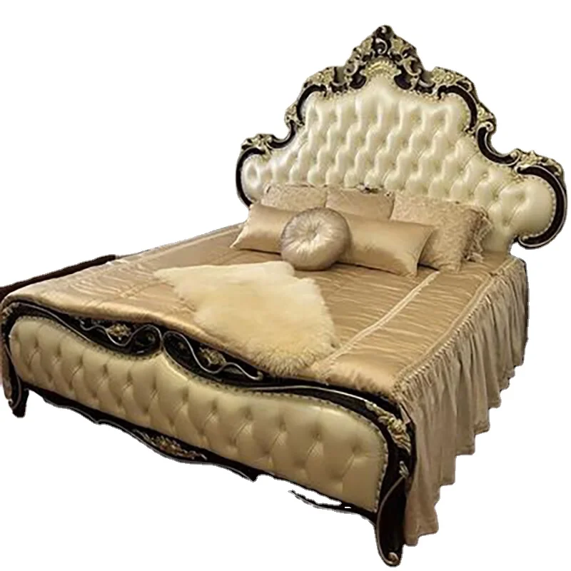 Elegant designs antique european style bedroom furniture solid wood wall bed