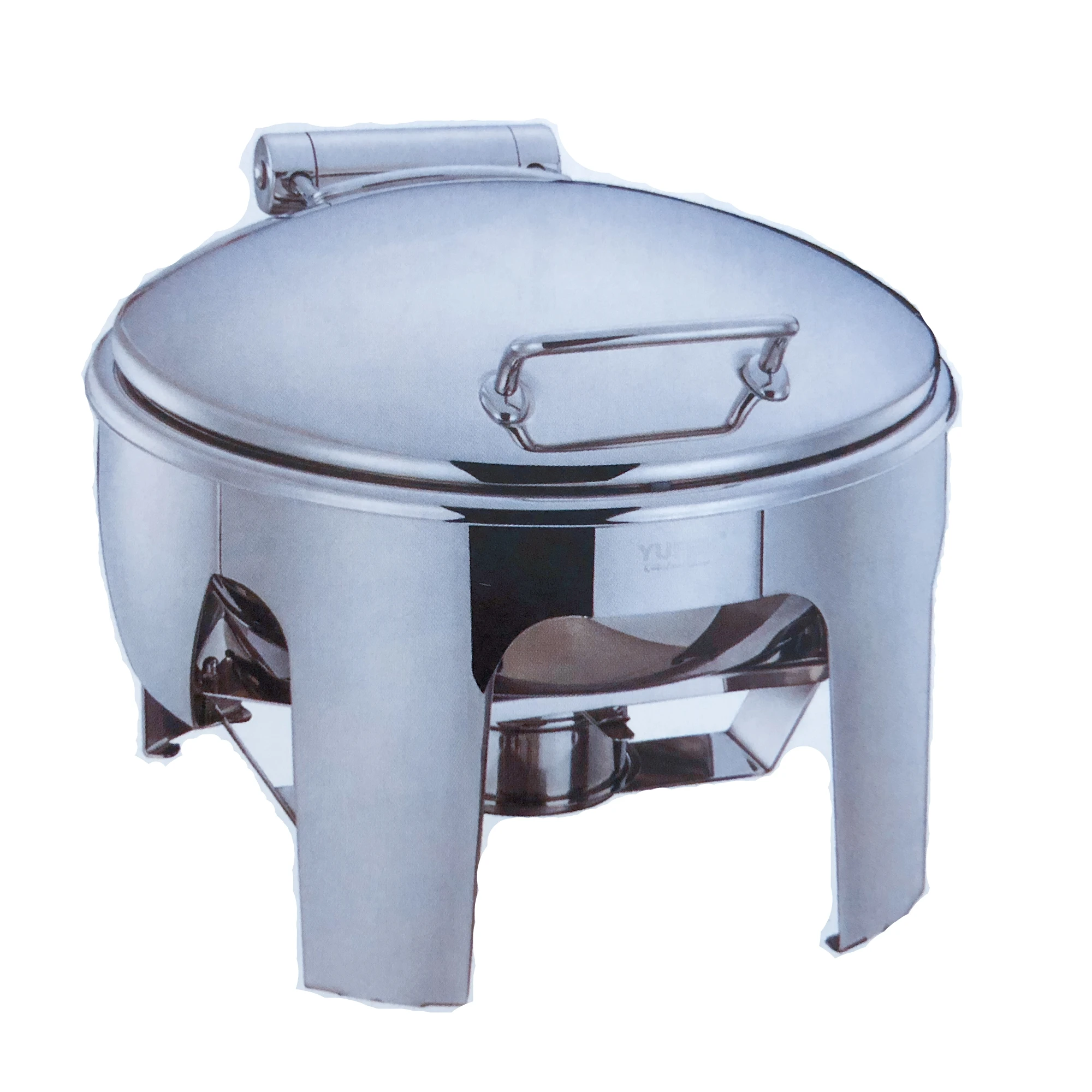 4l Hydraulic Chafing Dish Round Induction Soup Buffer Dish With Glass Lid Buy Round Glass Lid