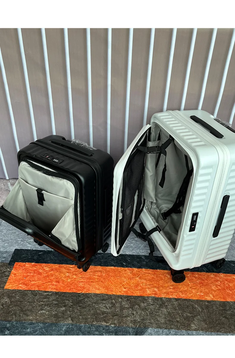 product 20 24 28 inch suitcase travel trolley case universal wheel tsa lock front opening expandable retractable luggage-19