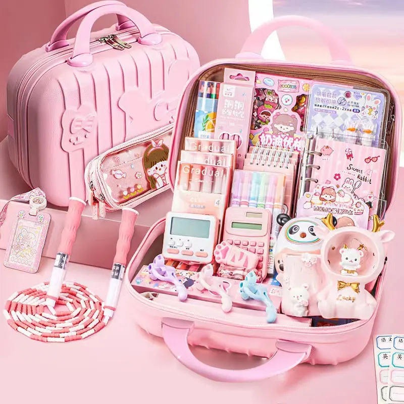 Pink Luxury Student Stationery Gift Set Children's Pocket Primary