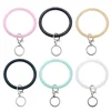 Express Free Shipping Glittering Silicone Key Ring Bracelets For Sports Charms Bangles Jewelry Lovers Key Chain Wrap Wristband
